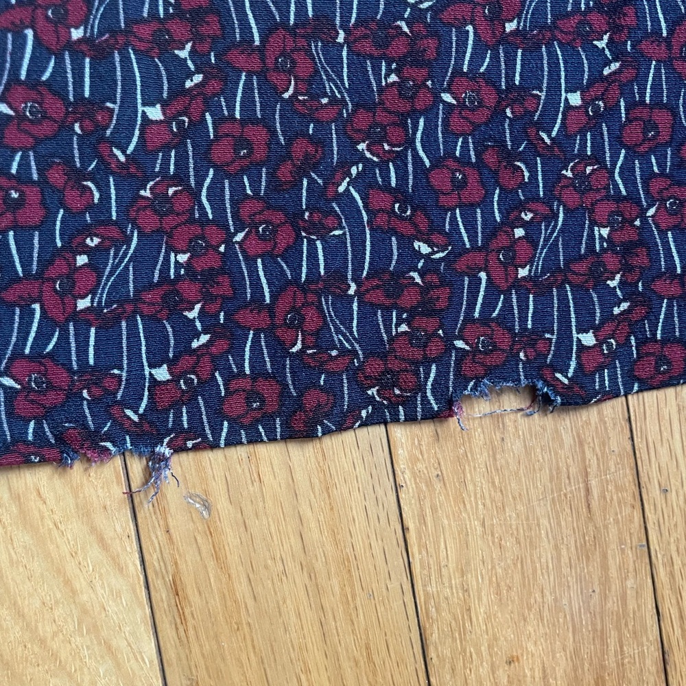 Vintage Laura Ashley Navy & Burgundy Midi Dress - Picture 7 of 11
